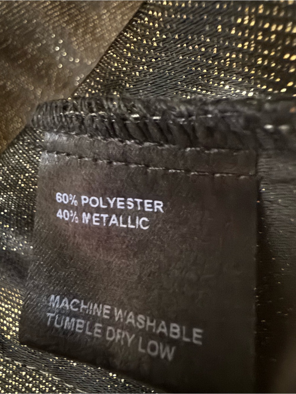 Cynthia Rowley Metallic Cargo Pants in a Black and Gold Size Large - Picture 10 of 10
